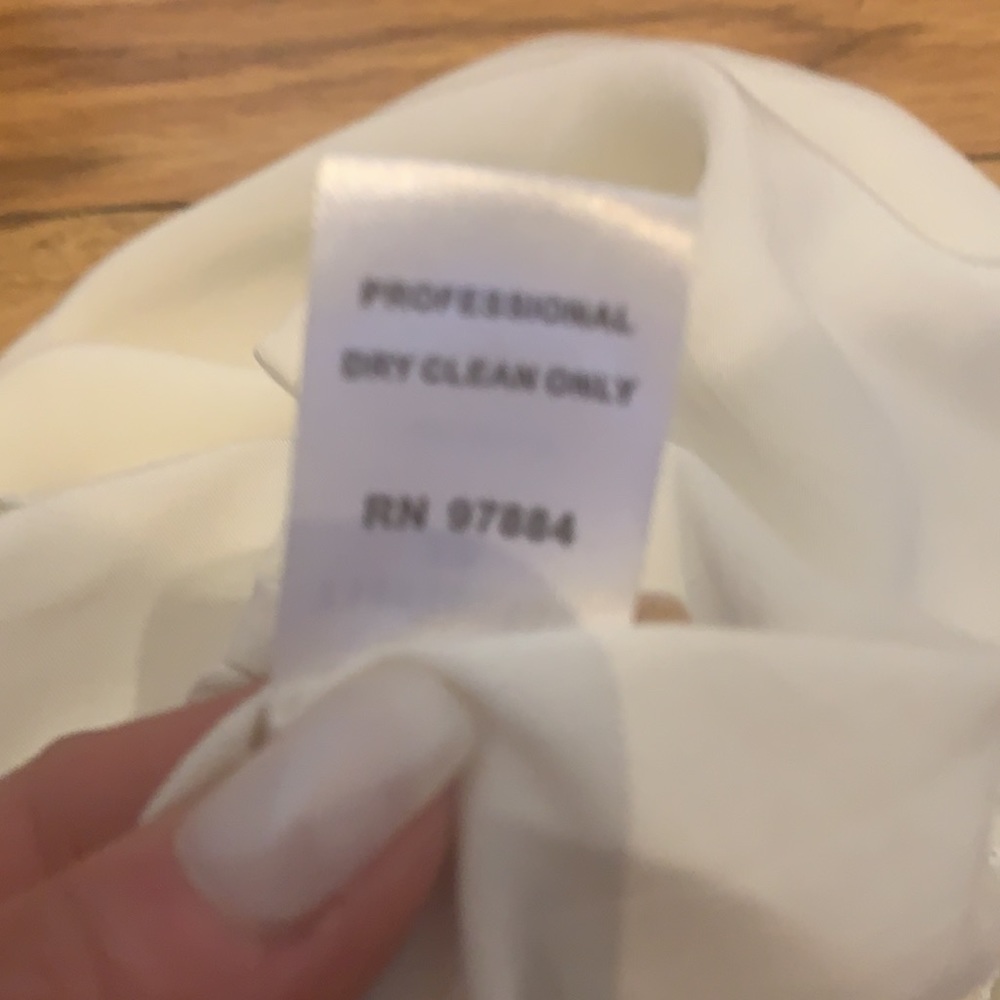 Cream, shift dress with lattice cut out details - Picture 9 of 9